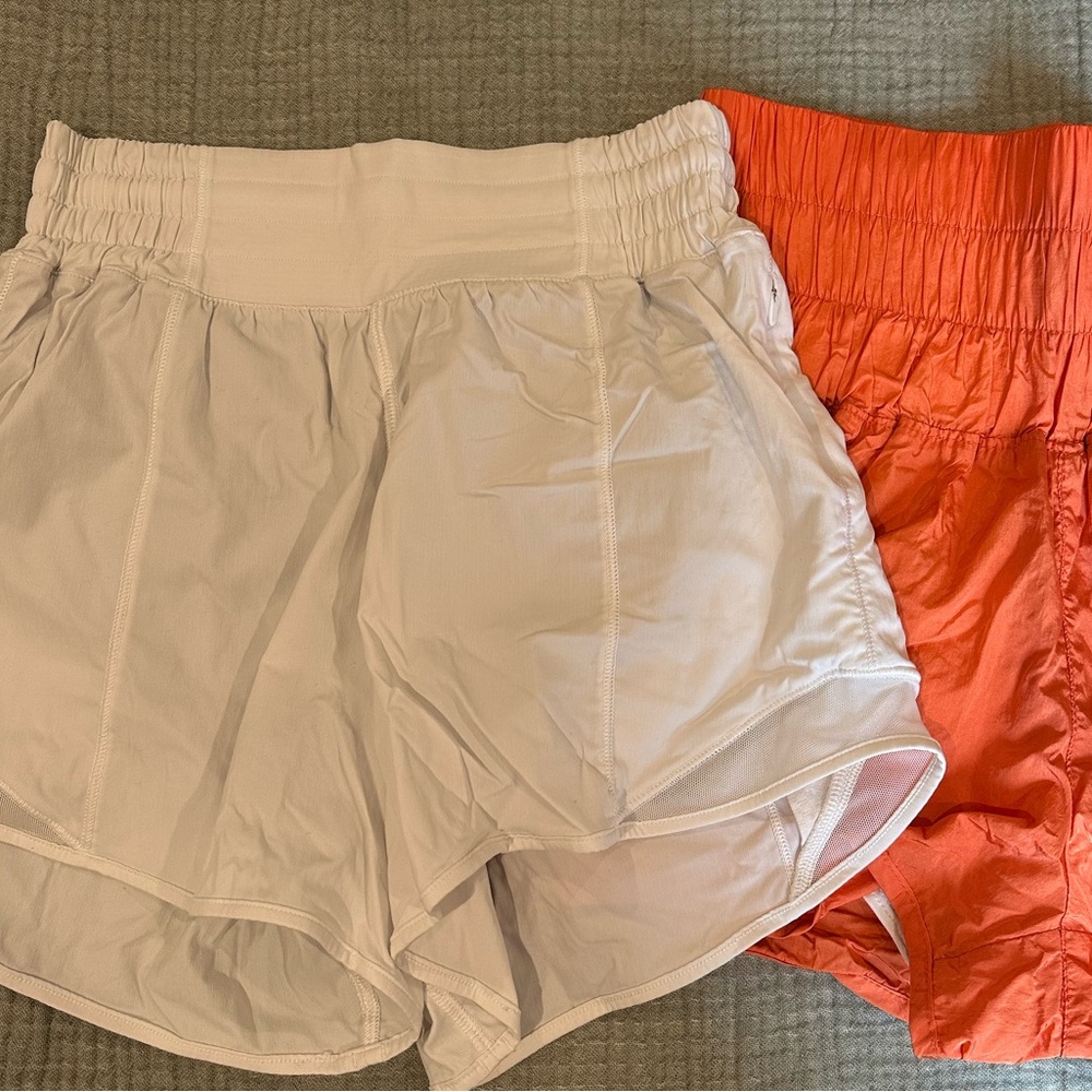 Lululemon White Shorts Hotty Hots 4”